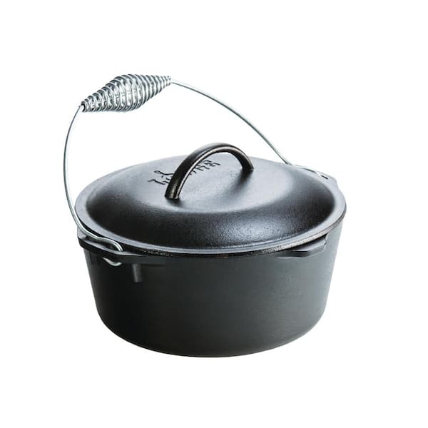 5 qt. Cast Iron Dutch Oven with Lid and Spiral Bail Handle