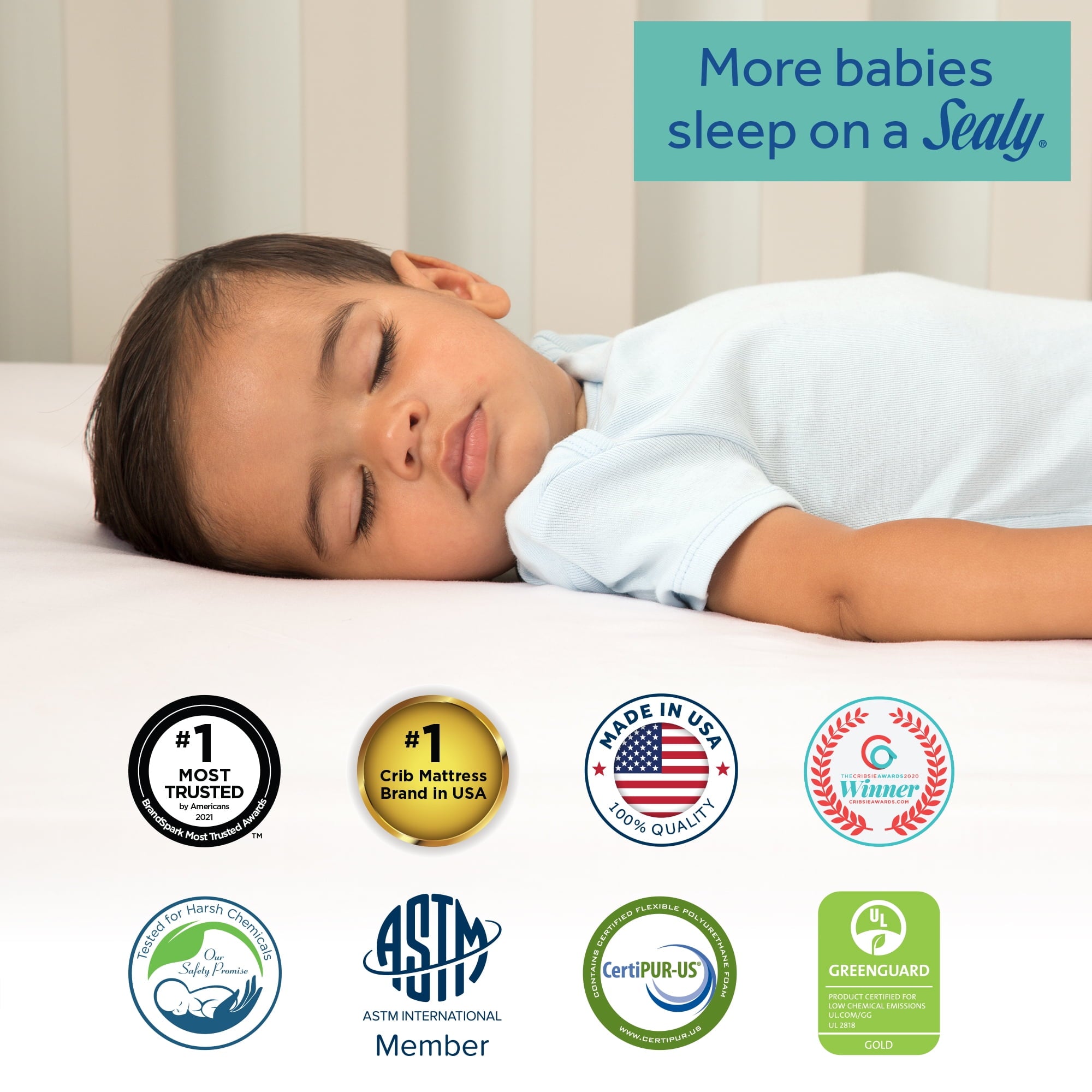 Celestial Cool Ultra-Premium 2-Stage Hybrid Antibacterial Crib & Toddler Mattress. Cool Copper Gel