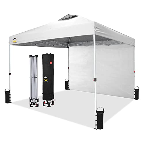 10x10 Pop up Canopy Tent Instant Commercial Canopy with 150D Silver Coated Fabric