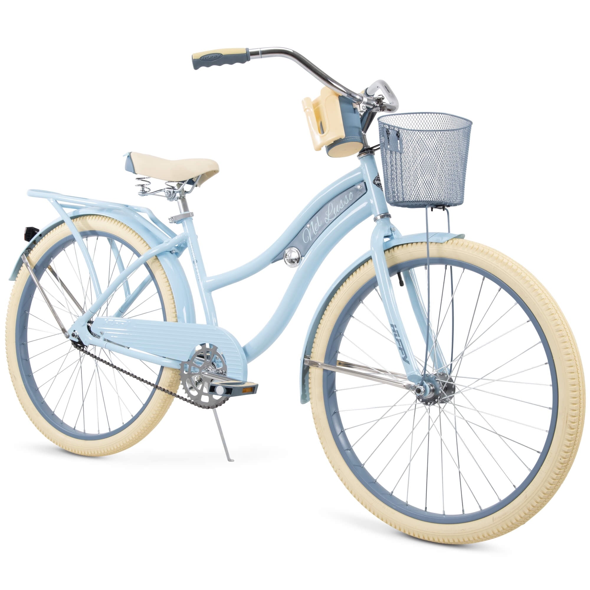 Nel Lusso Classic Cruiser Bike with Perfect Fit Frame. Women's. Light Blue. 26 Inch