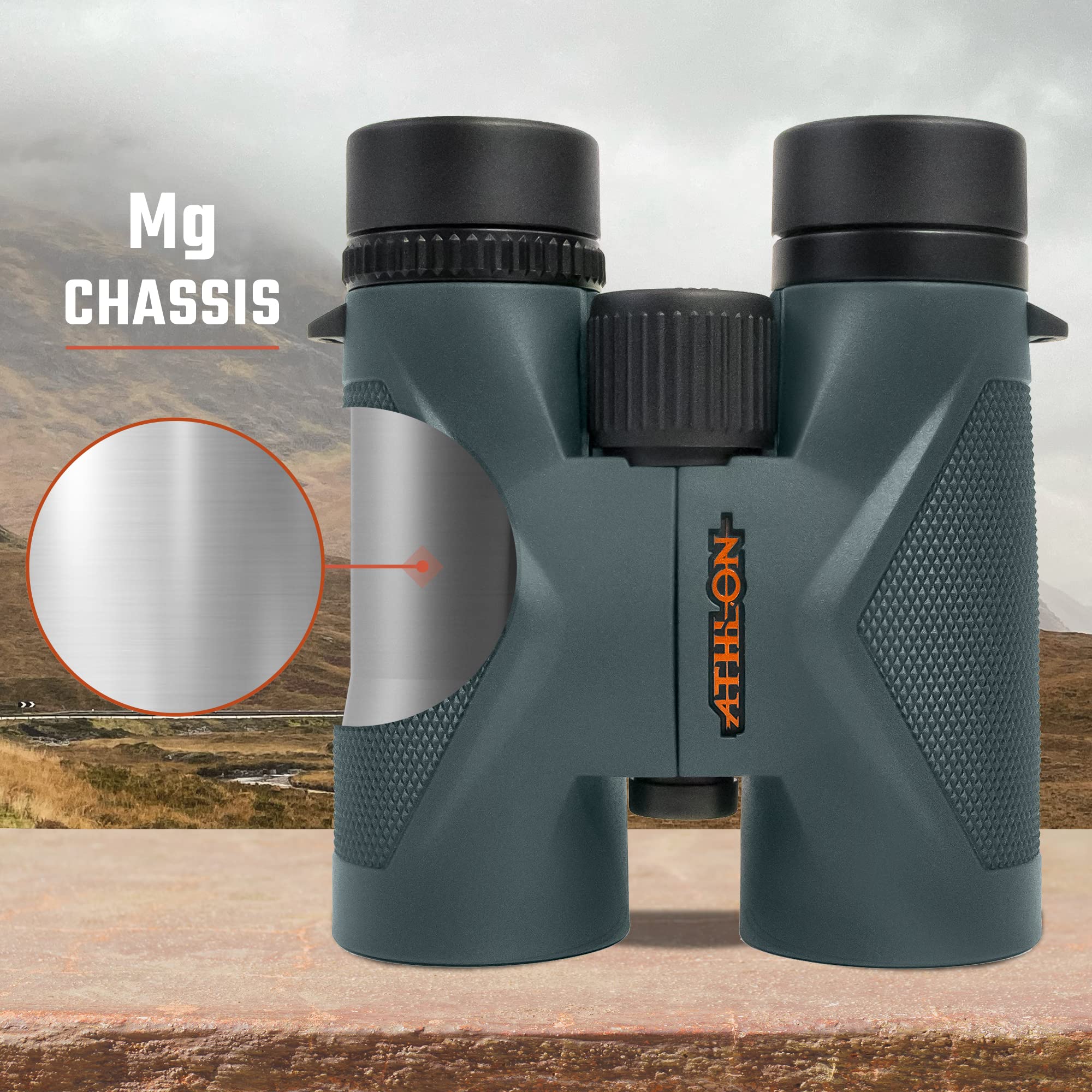 Athlon Optics 8x42 Midas UHD Gray Binoculars