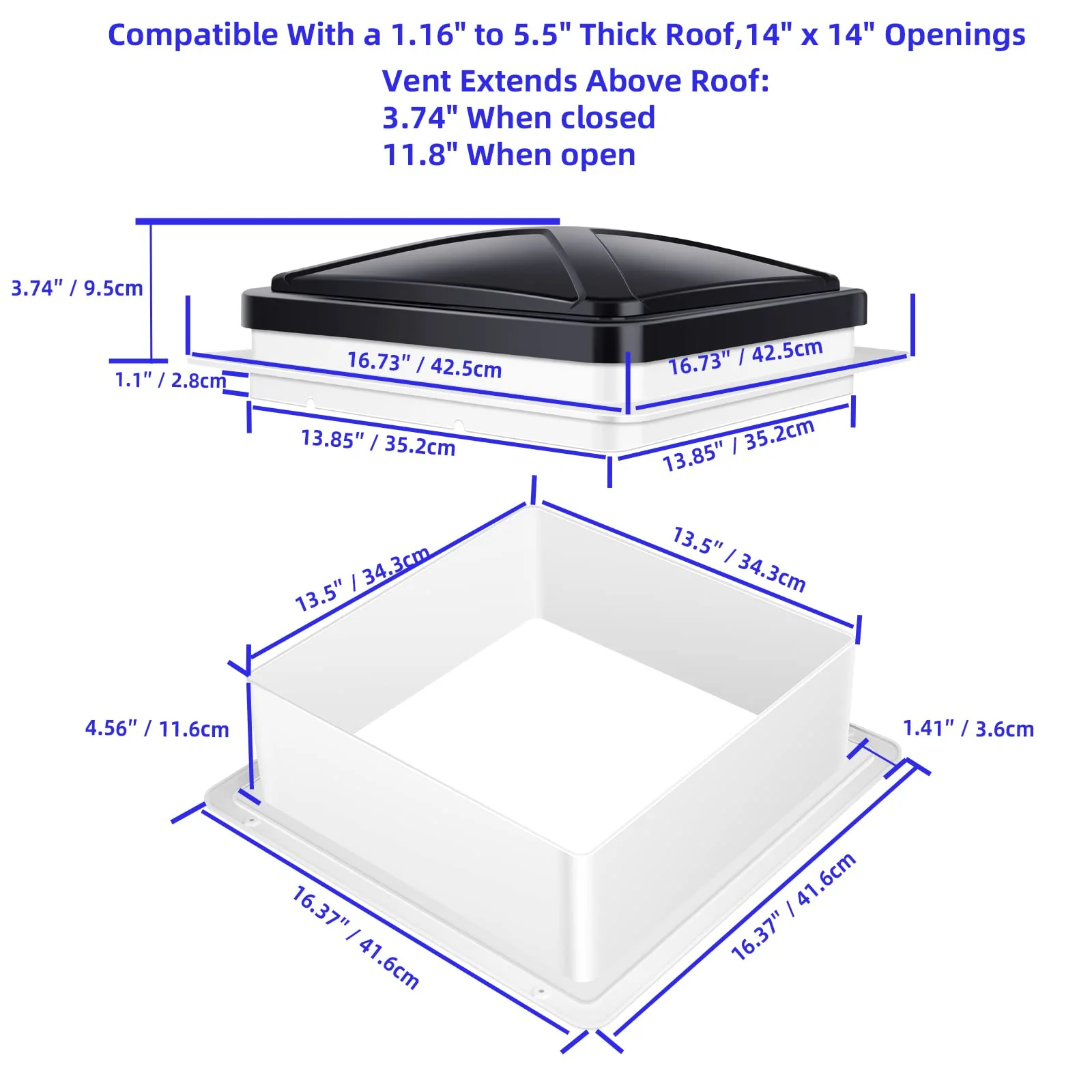 Starvent Reversible 6 Speed RV Roof Vent Fan