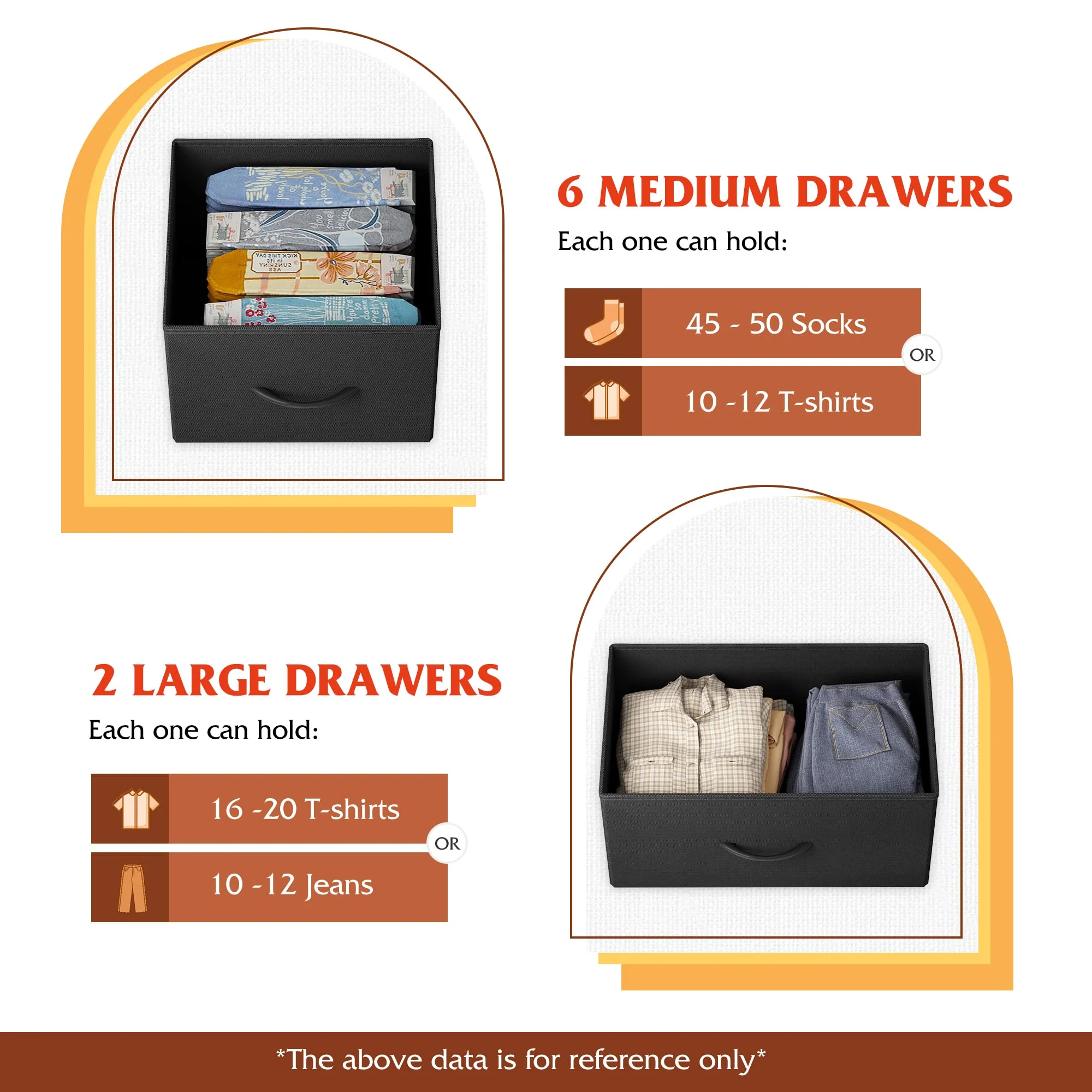 WLIVE Fabric Dresser for Bedroom. Storage Drawer Unit