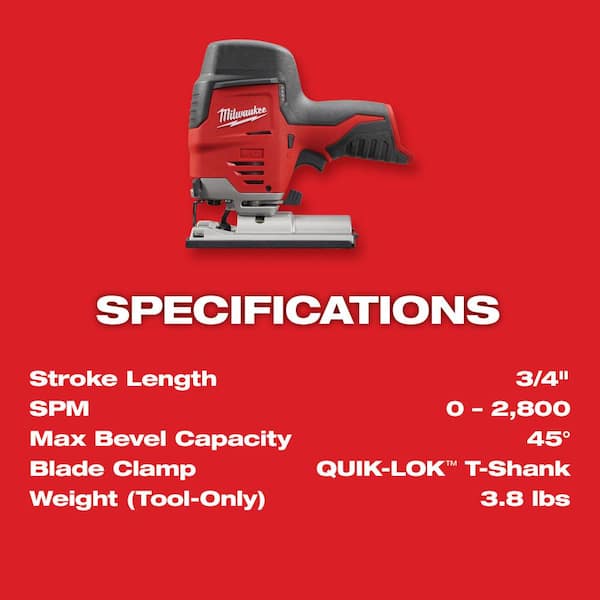 M12 12V Lithium-Ion Cordless Drill Driver/Impact Driver Combo Kit with Oscillating Multi-Tool and Jig Saw