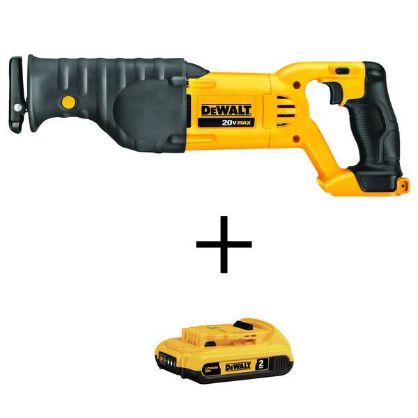 20V MAX Cordless Reciprocating Saw with 20V MAX Compact Lithium-Ion 2.0Ah Battery