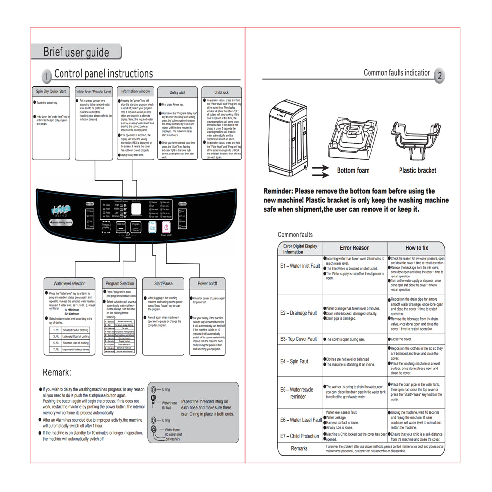 Portable Washing Machine. 17.7 Lbs Large Capacity Full Automatic Washing Machine