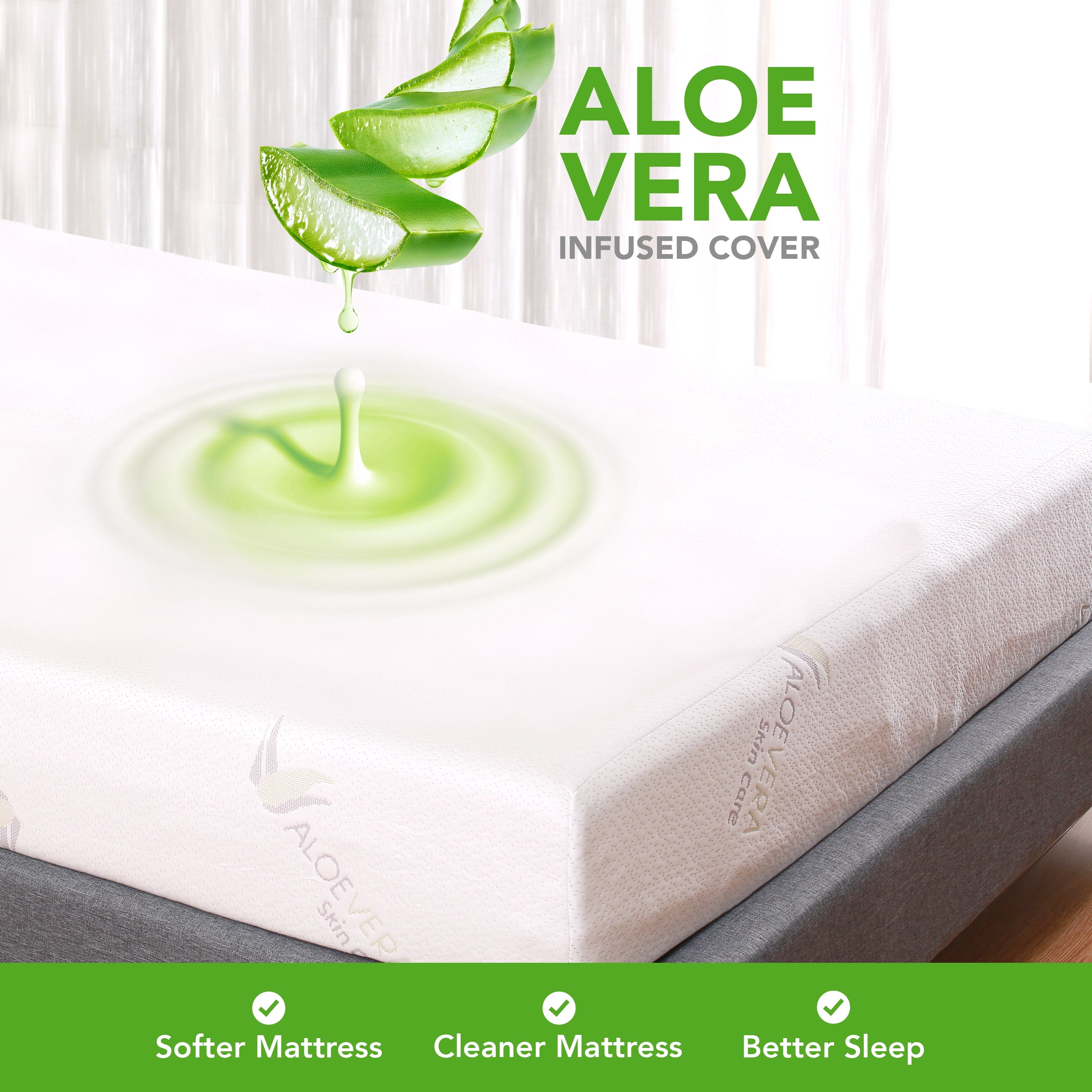 Pacific Aloe Vera 8 Memory Foam Mattress. Queen