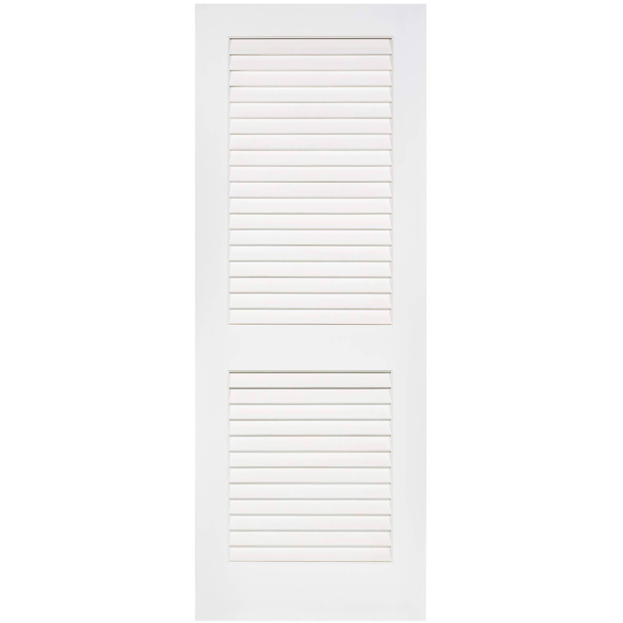 Louvered Solid Wood Primed Standard Door Kimberly Bay Finish: White, Size: 30