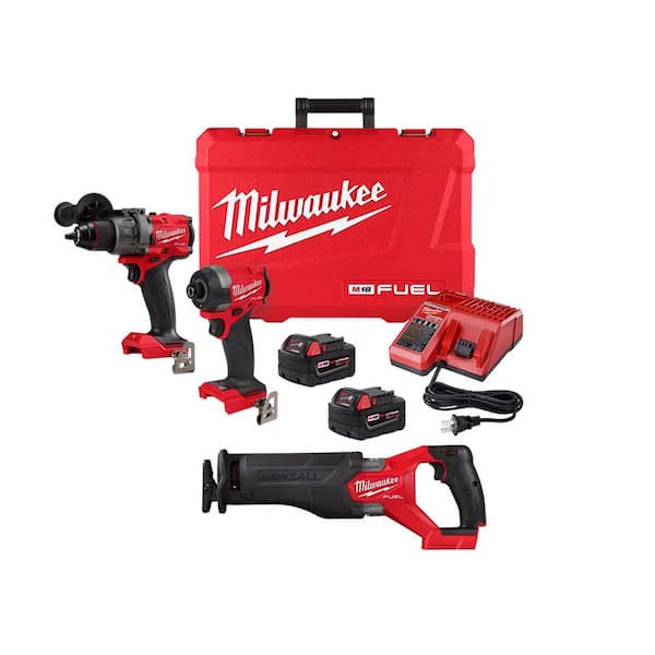 M18 FUEL 18-V Lithium-Ion Brushless Cordless Hammer Drill and Impact Driver Combo Kit (2-Tool) with Reciprocating Saw