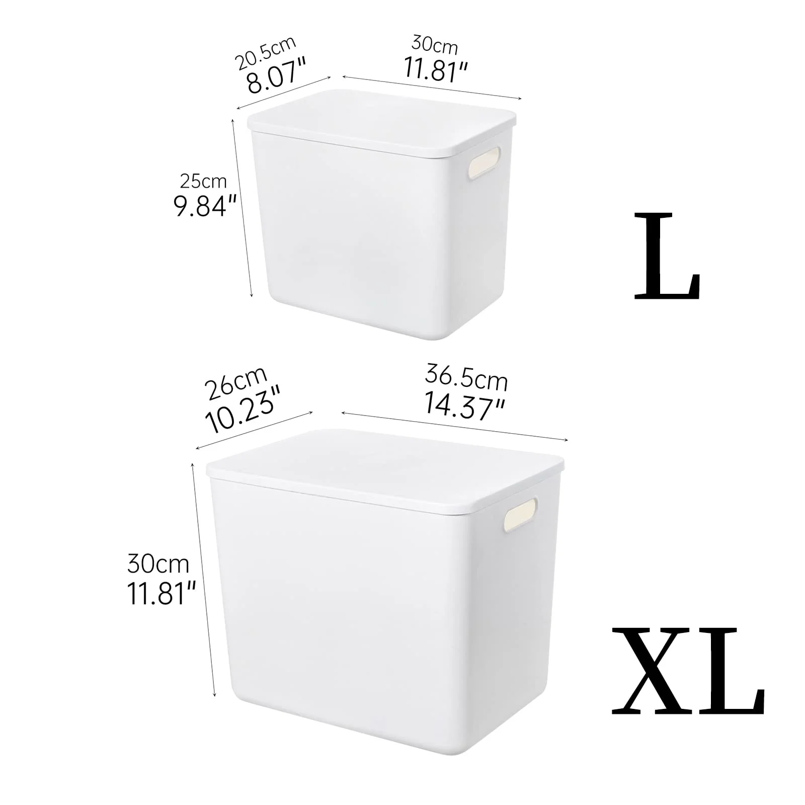 Yishyfier 6-Pack Plastic Storage Baskets Bins Boxes