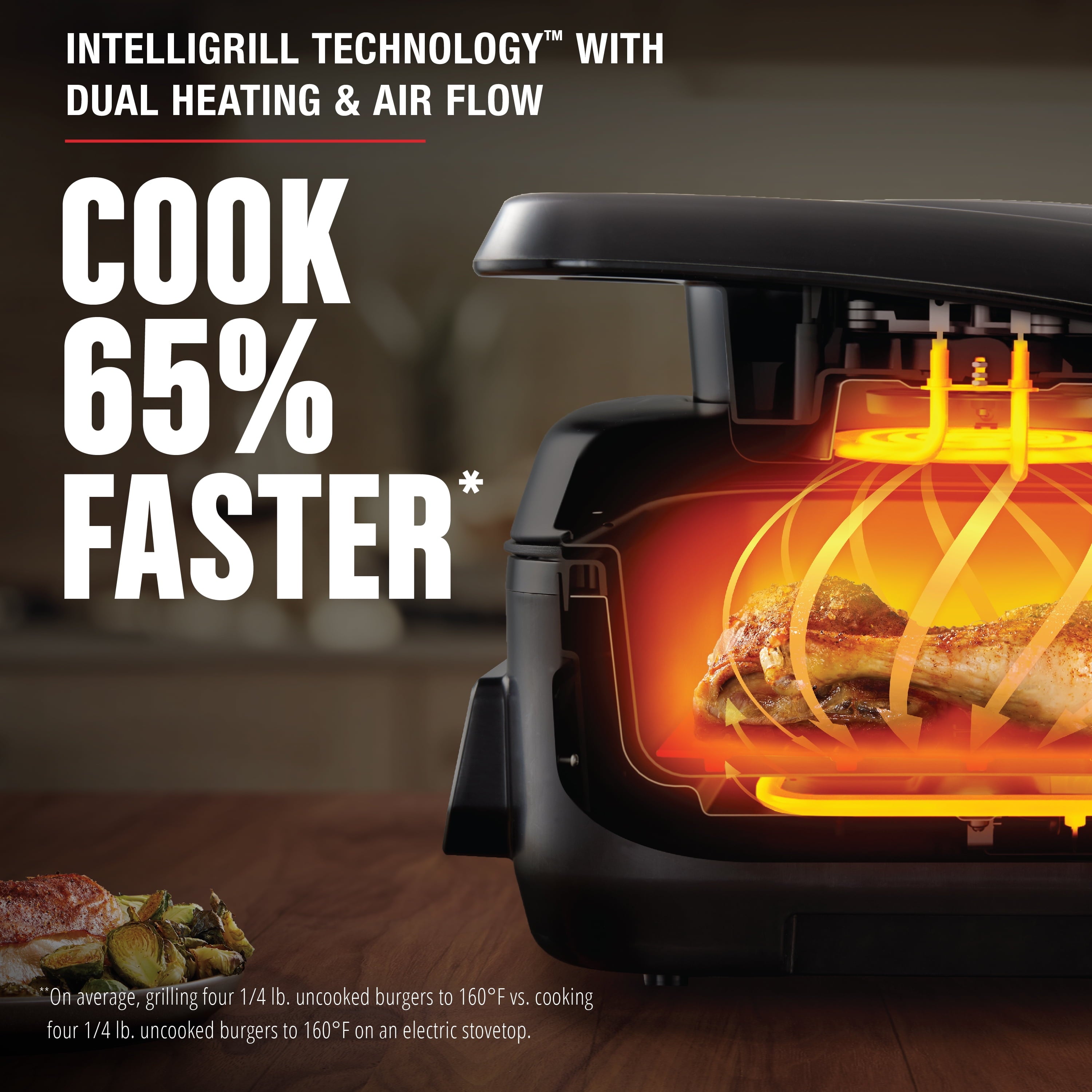 Foreman Beyond Grill 7-in-1 Electric Indoor Grill and 6 Quart Air Fryer. Black. MCAFD800D