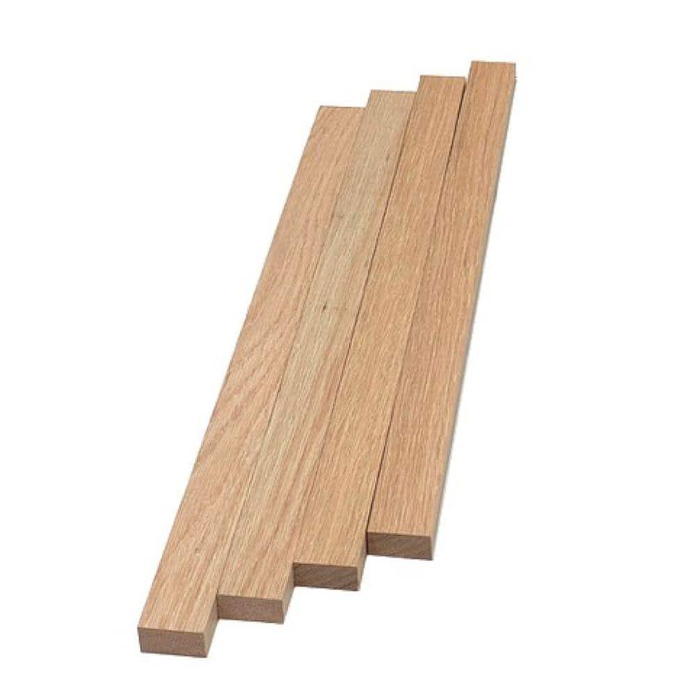Swaner Hardwood 1 in. x 2 in. x 8 ft. Red Oak S4S Board (4-Pack)