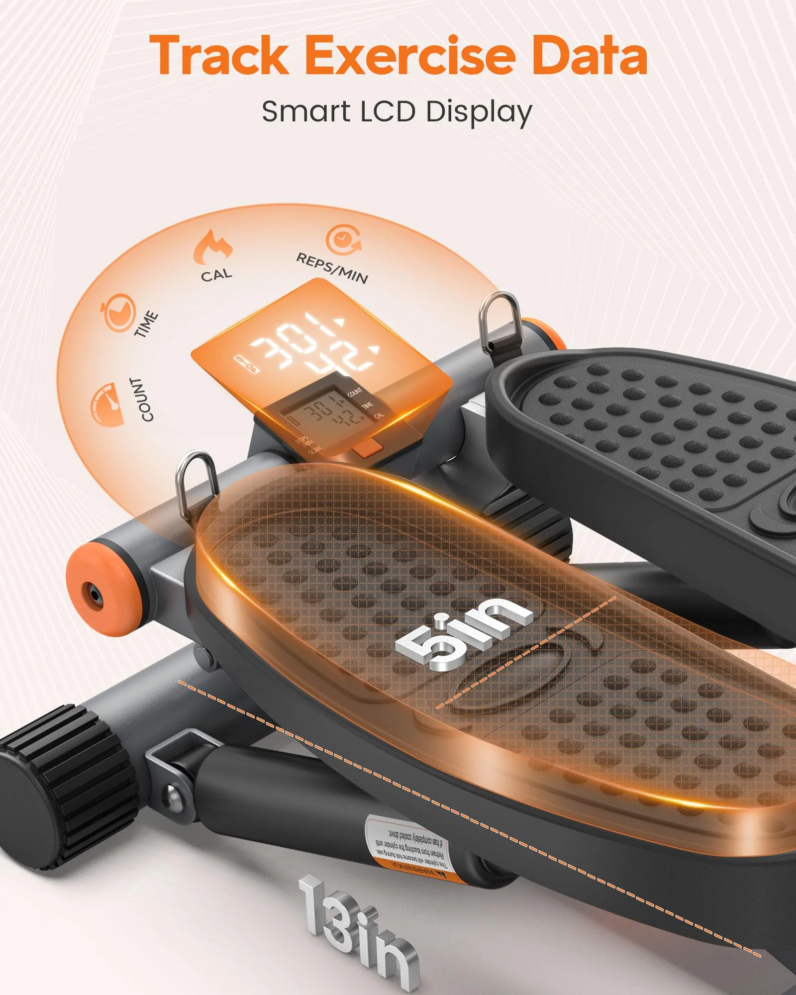 Niceday Mini Stair Stepper with Resistance Bands