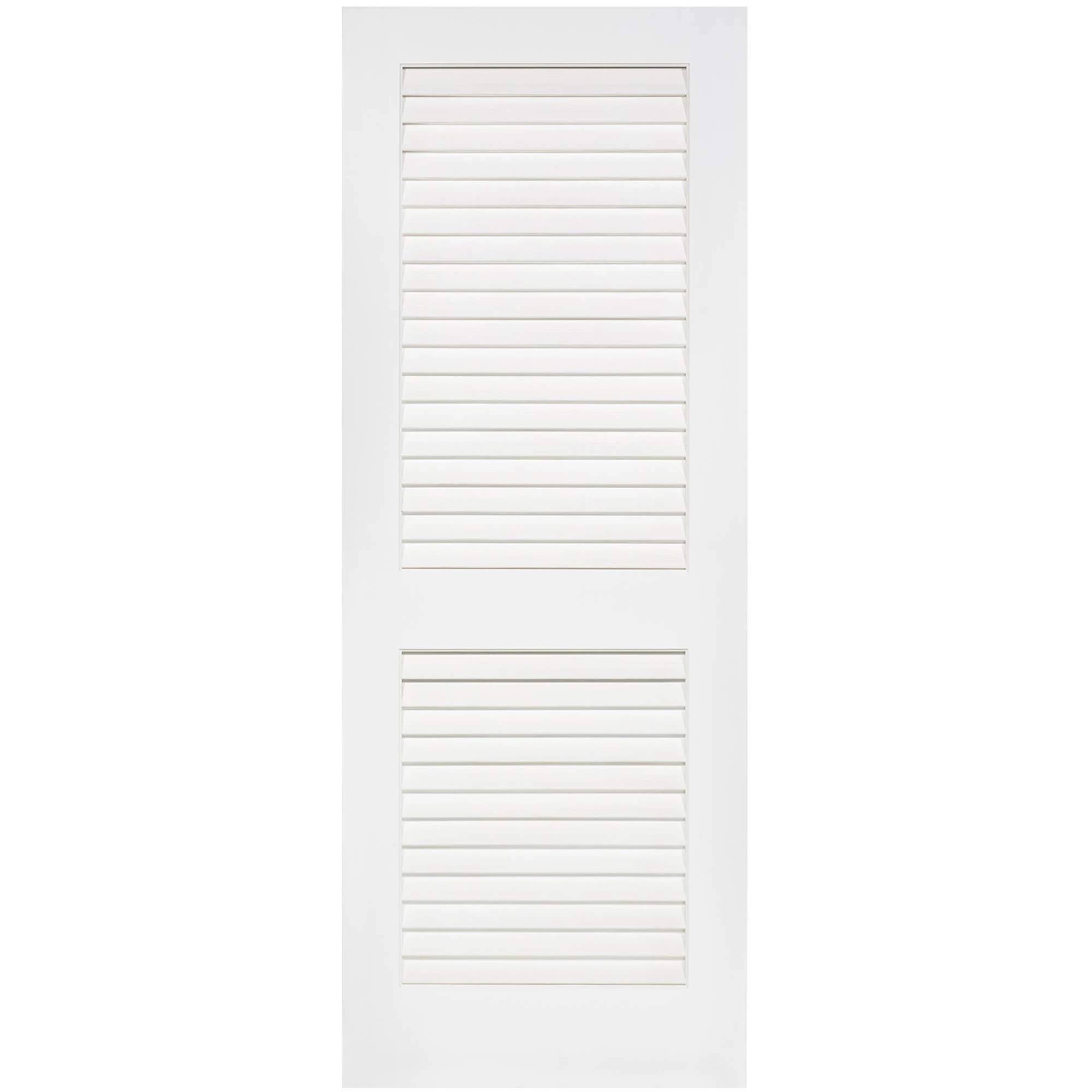 Louvered Solid Wood Primed Standard Door Kimberly Bay Size: 32