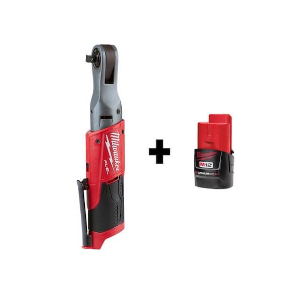 M12 FUEL 12V Lithium-Ion Brushless Cordless 3/8 in. Ratchet with M12 2.0Ah Battery