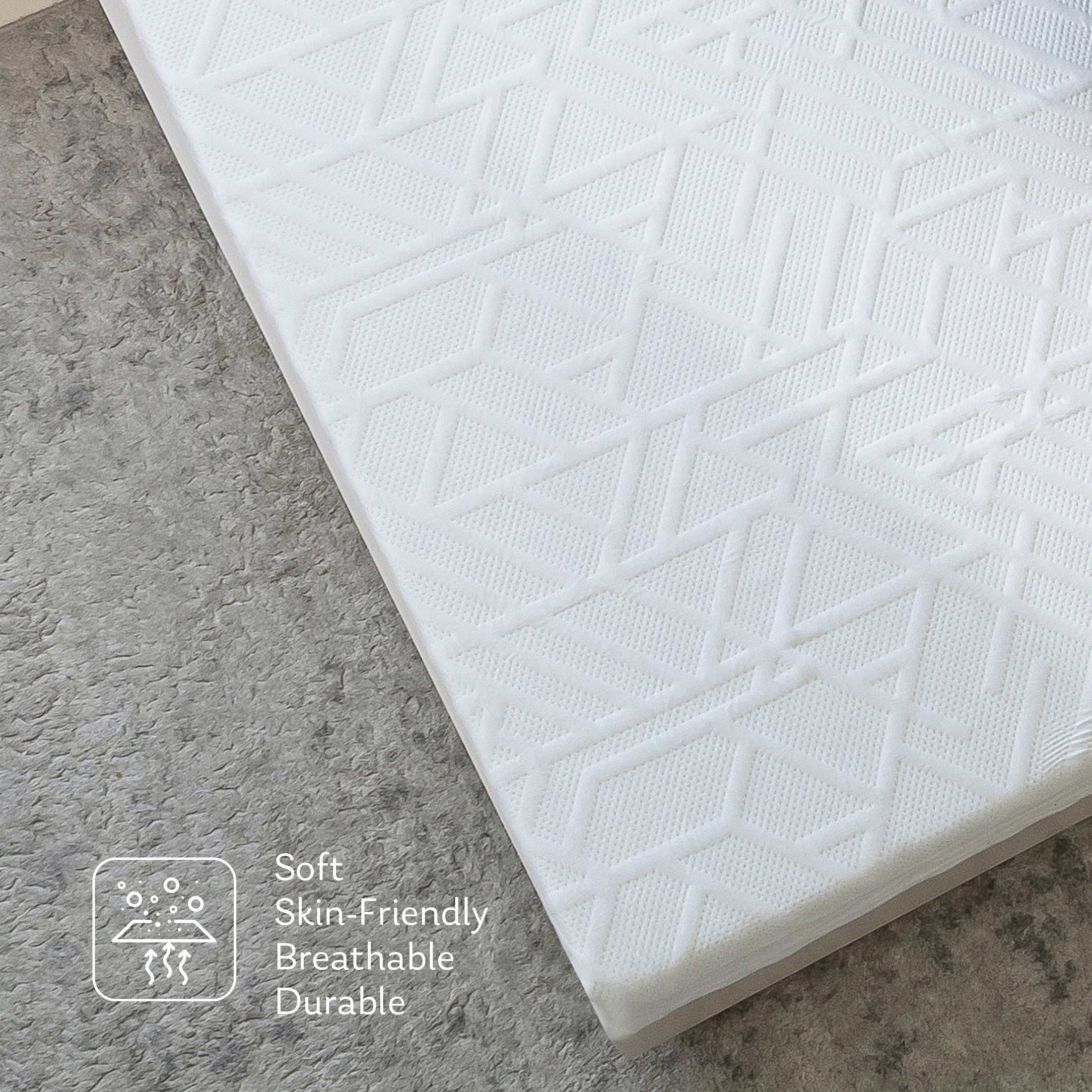 Ego White 6 inch Memory Foam Mattress. Twin Size Mattress in a Box. Medium Firm