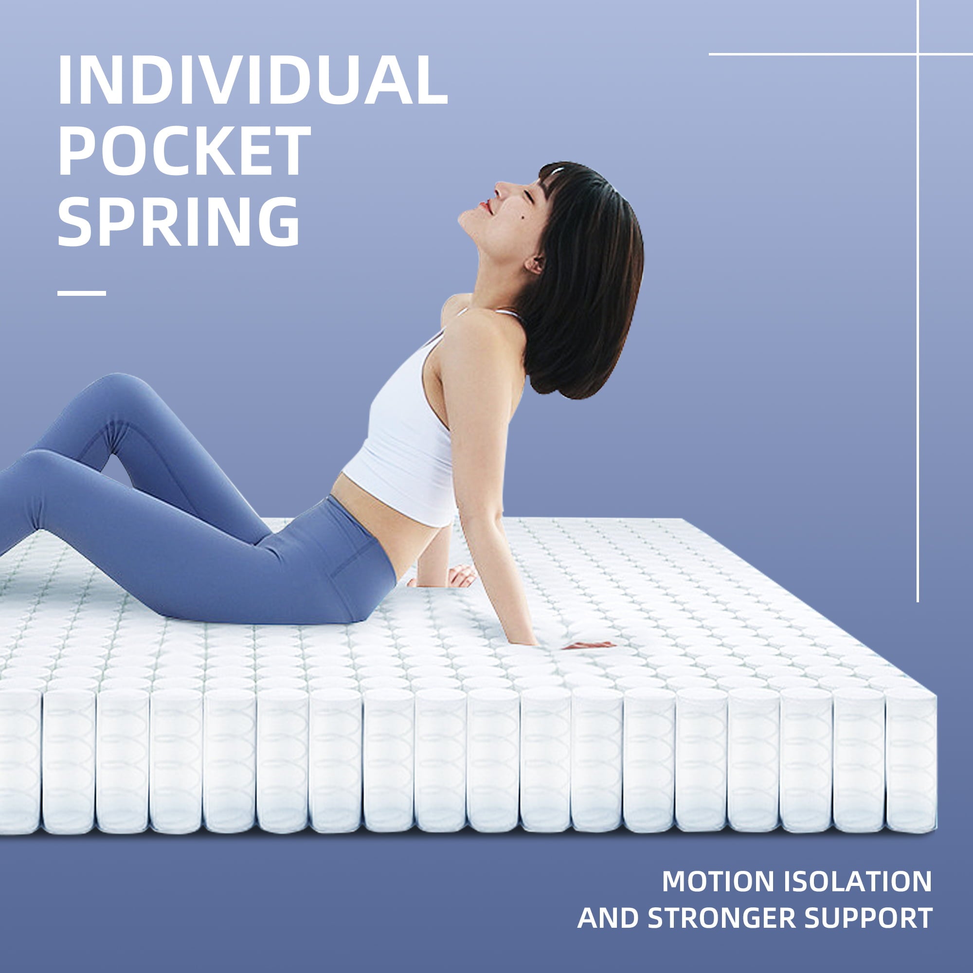 Queen 12 Inch Hybrid Mattress in a Box Medium-Firm Mattress with Cooling Gel Memory Foam for Pressure Relief