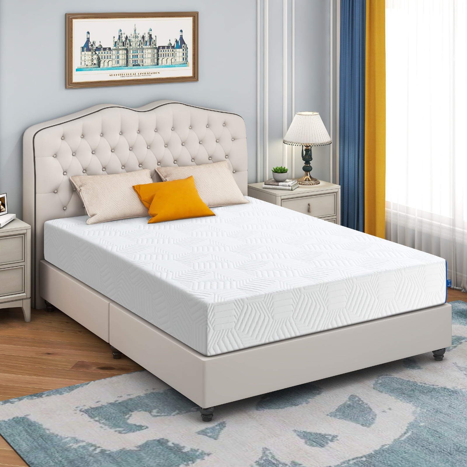 Size Mattress. 10 inch Gel Memory Foam Mattress Mattress in a Box. for a Comfort Sleep & Pressure Relief. Medium Firm Feel with Motion Isolating