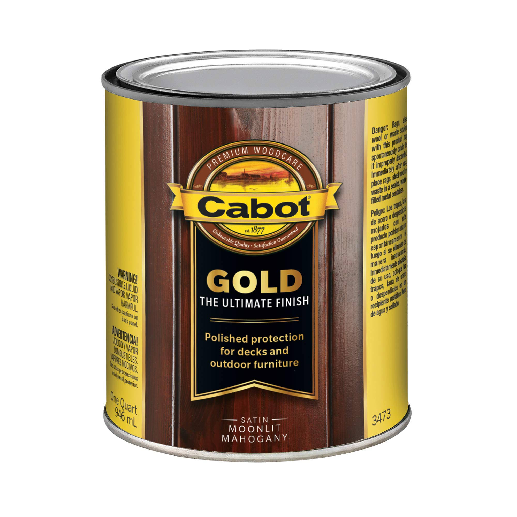 Cabot Gold Exterior Stain 1 qt., Moonlit Mahogany
