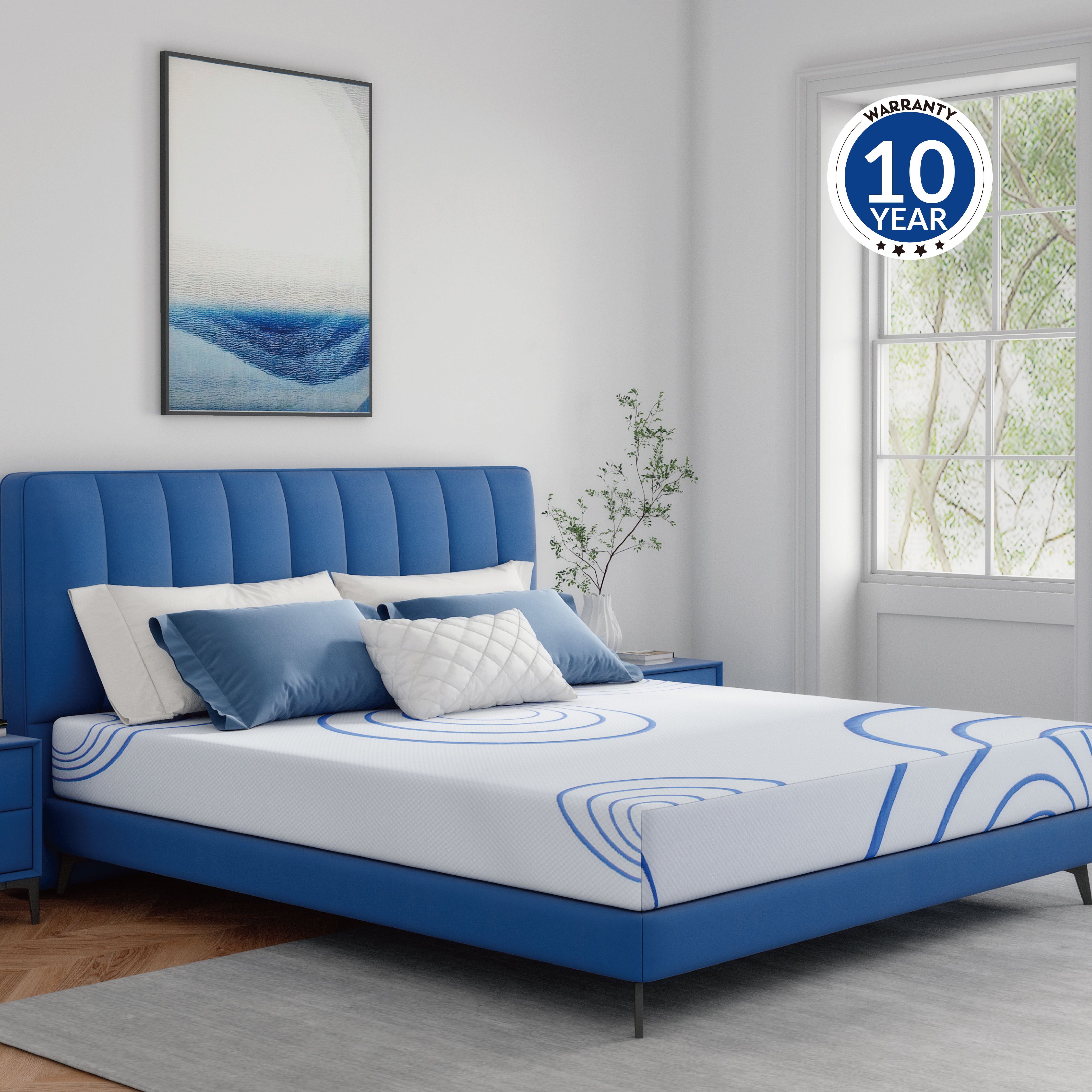 Ego Charcoal 8 inch Memory Foam Mattress with Gel. Twin Mattress in a Box. Medium