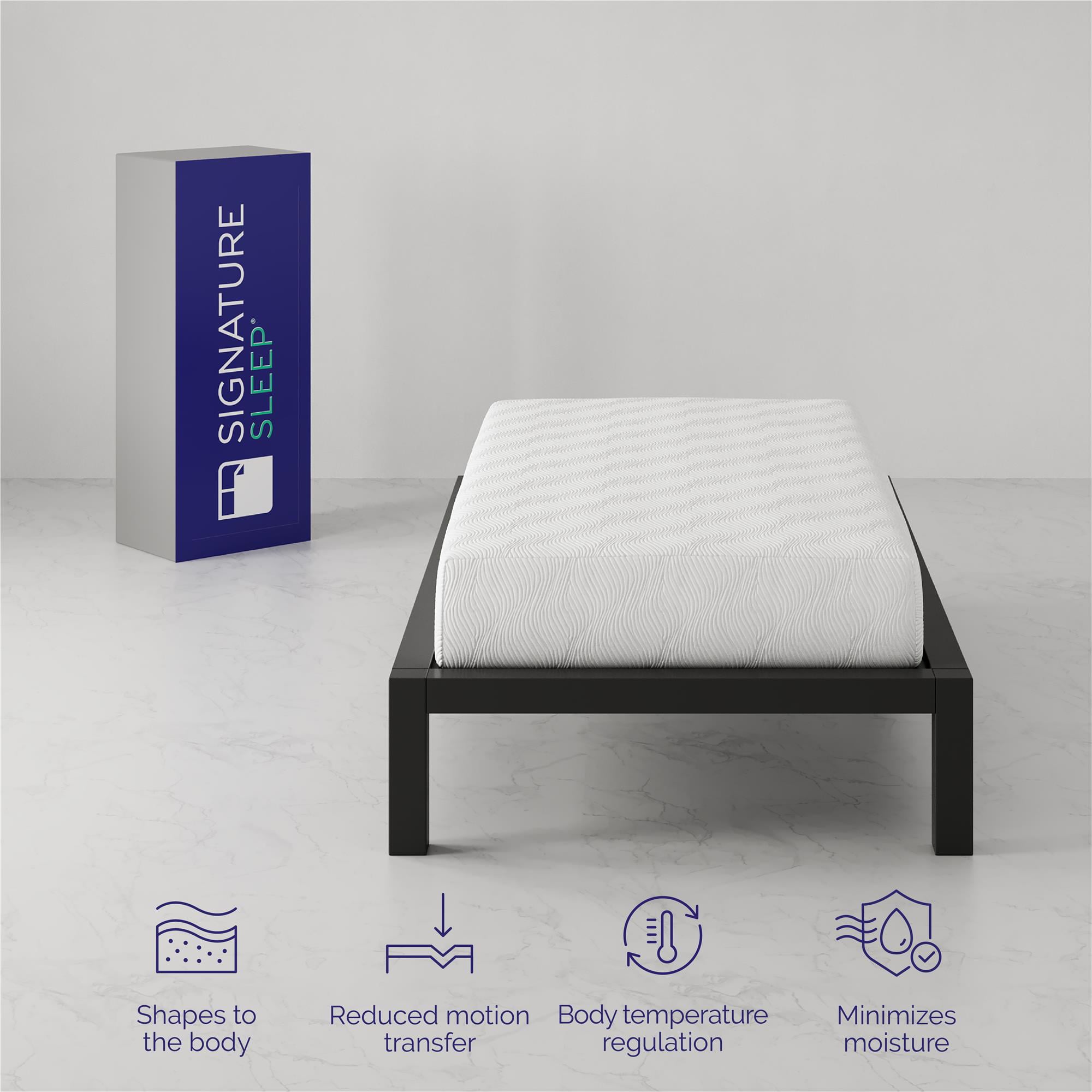 Sleep Elite 10 Charcoal Memory Foam Mattress - Twin