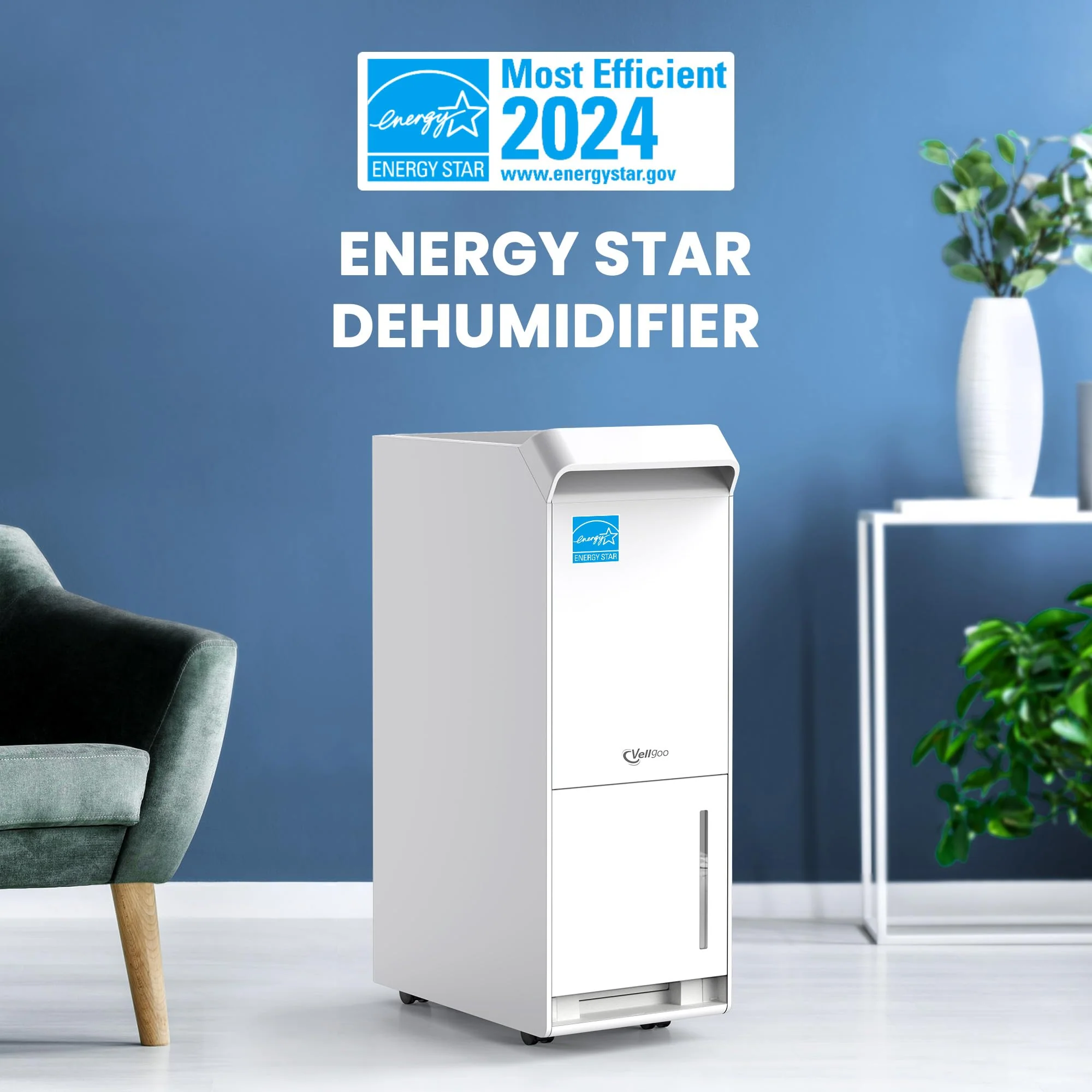 Vellgoo 4.500 Sq.Ft Energy Star Dehumidifier for Basement