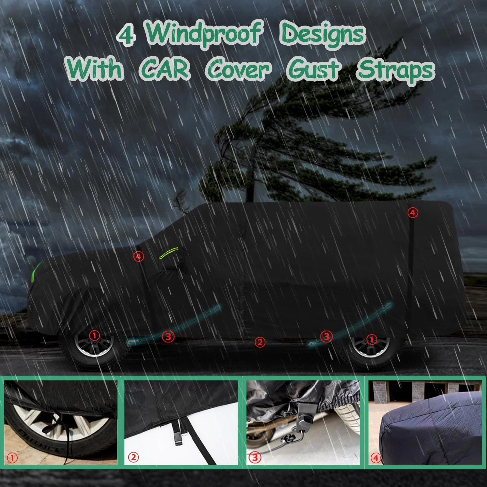 BETERNY 6 Layer Car Cover. Waterproof All-Weather Protection