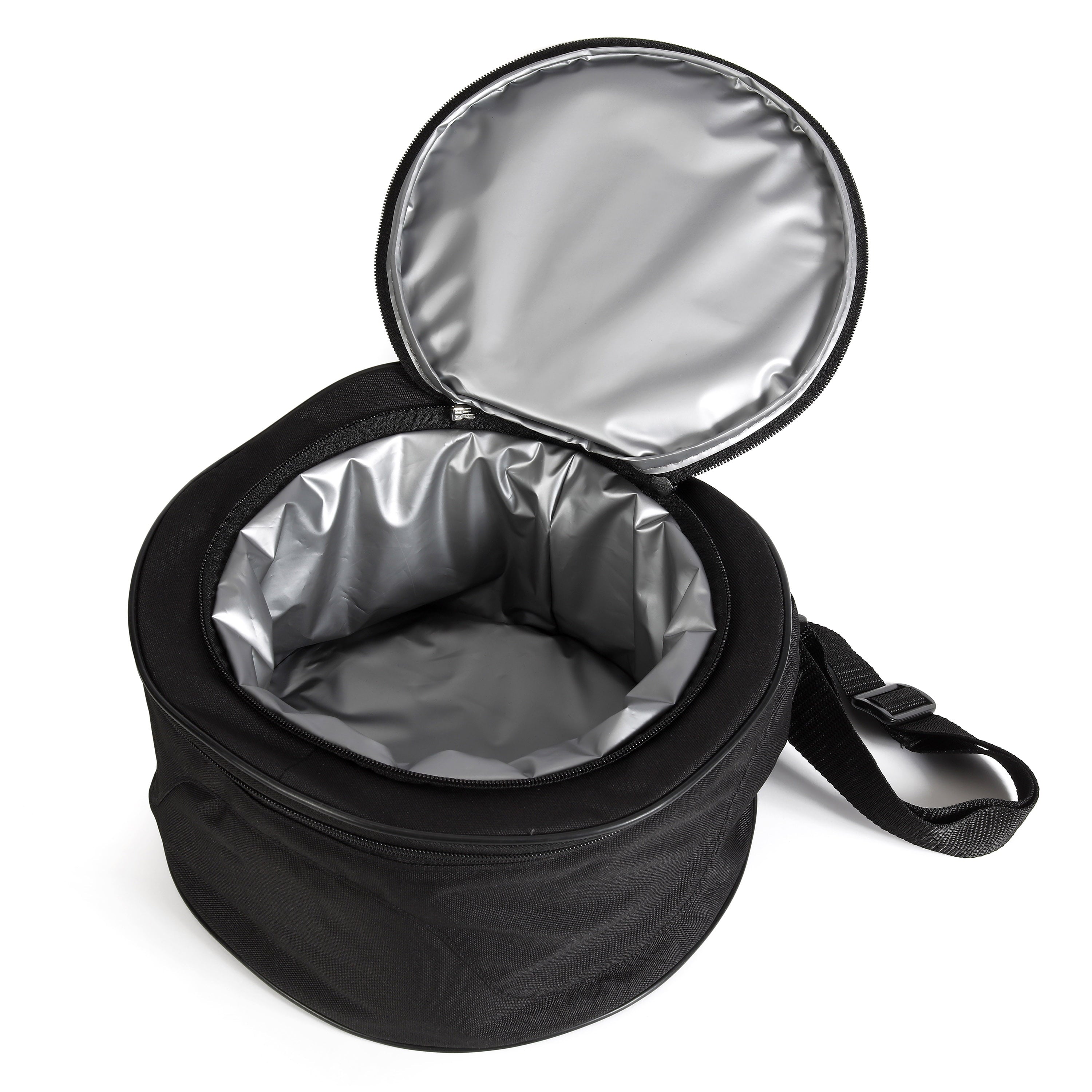 Trail 10 Portable Camping Charcoal Grill with Cooler Bag. Black