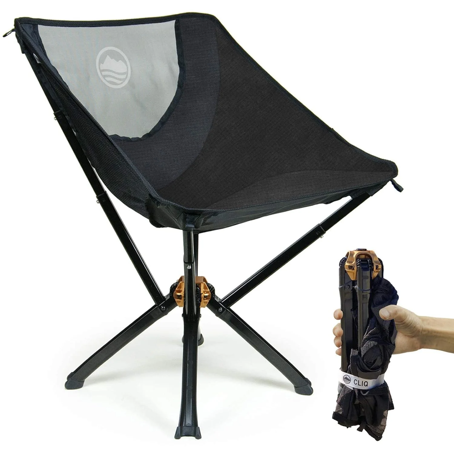 CLIQ Portable Folding Chair for Camping. Supports 300 Lbs