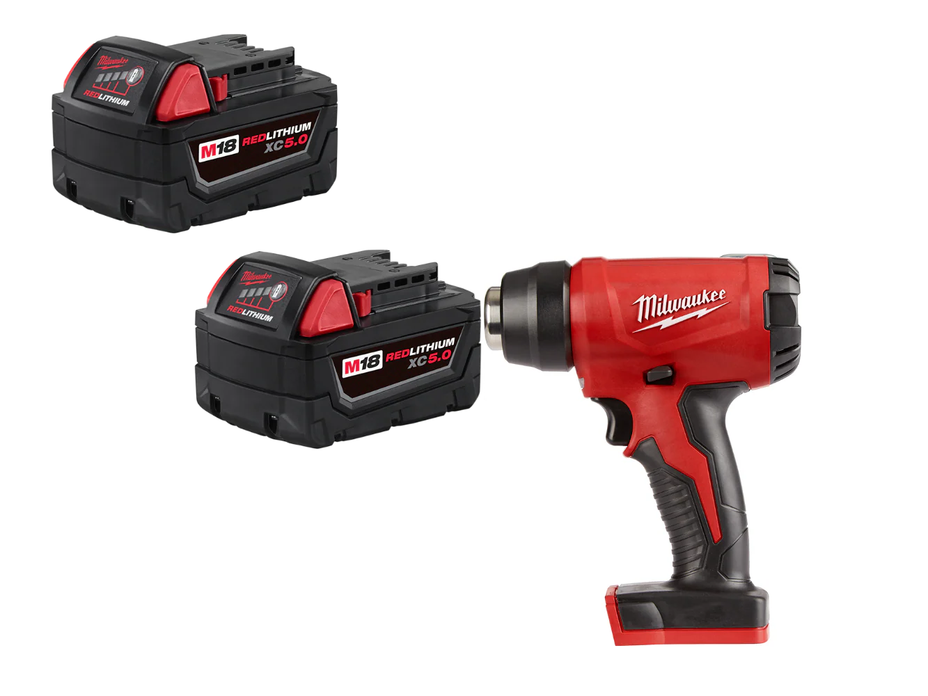 Milwaukee 2688-20BT5 M18 Heat Gun w/ XC5.0 Extended Capacity Battery - 2 PK