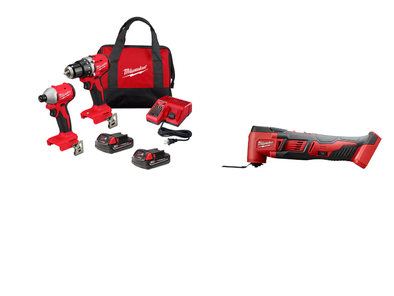 Milwaukee 3692-22CTMT M18 18V Compact Brushless 2-Tool Combo Kit w/ Multi-Tool