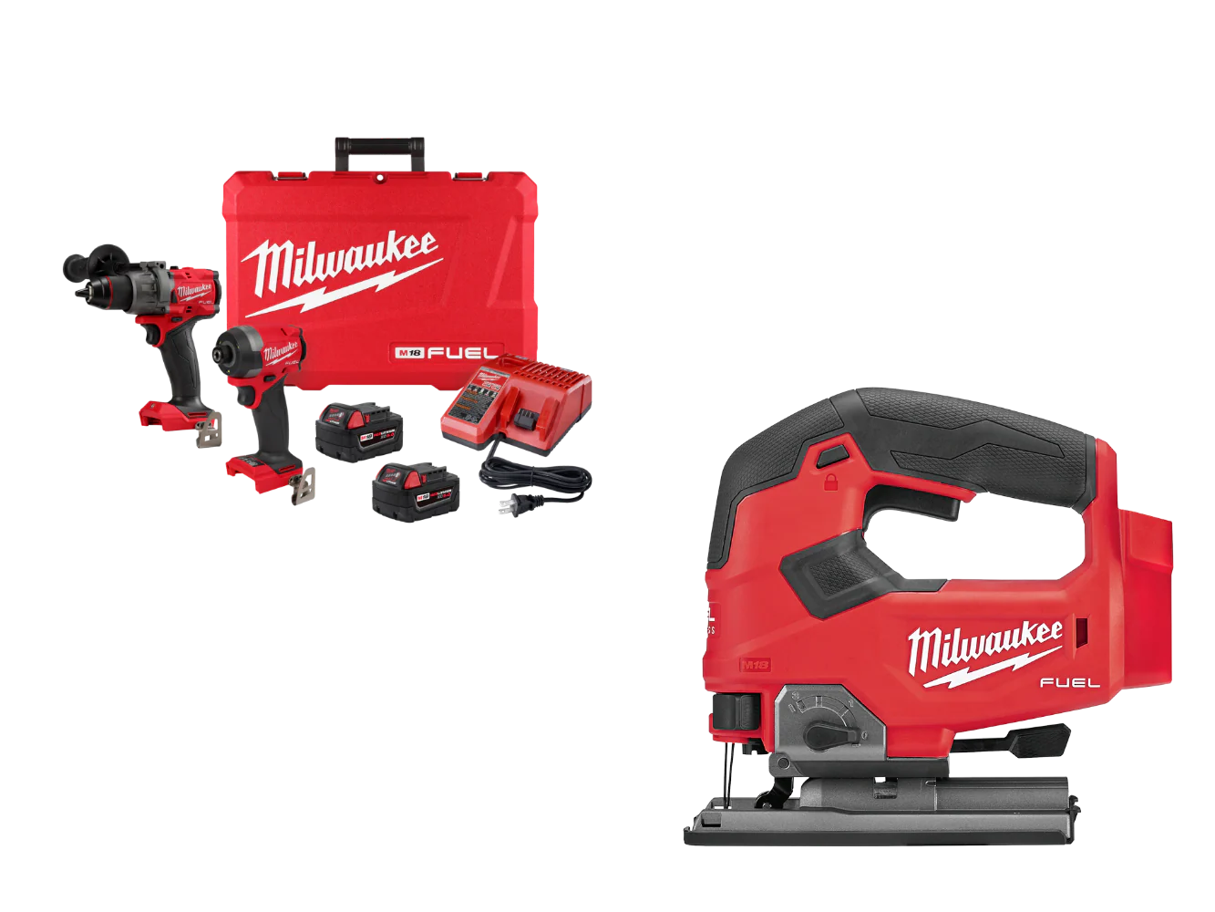Milwaukee 3697-22JIG M18 FUEL 18V Cordless 2-Tool Combo Kit w/ M18 Jig Saw