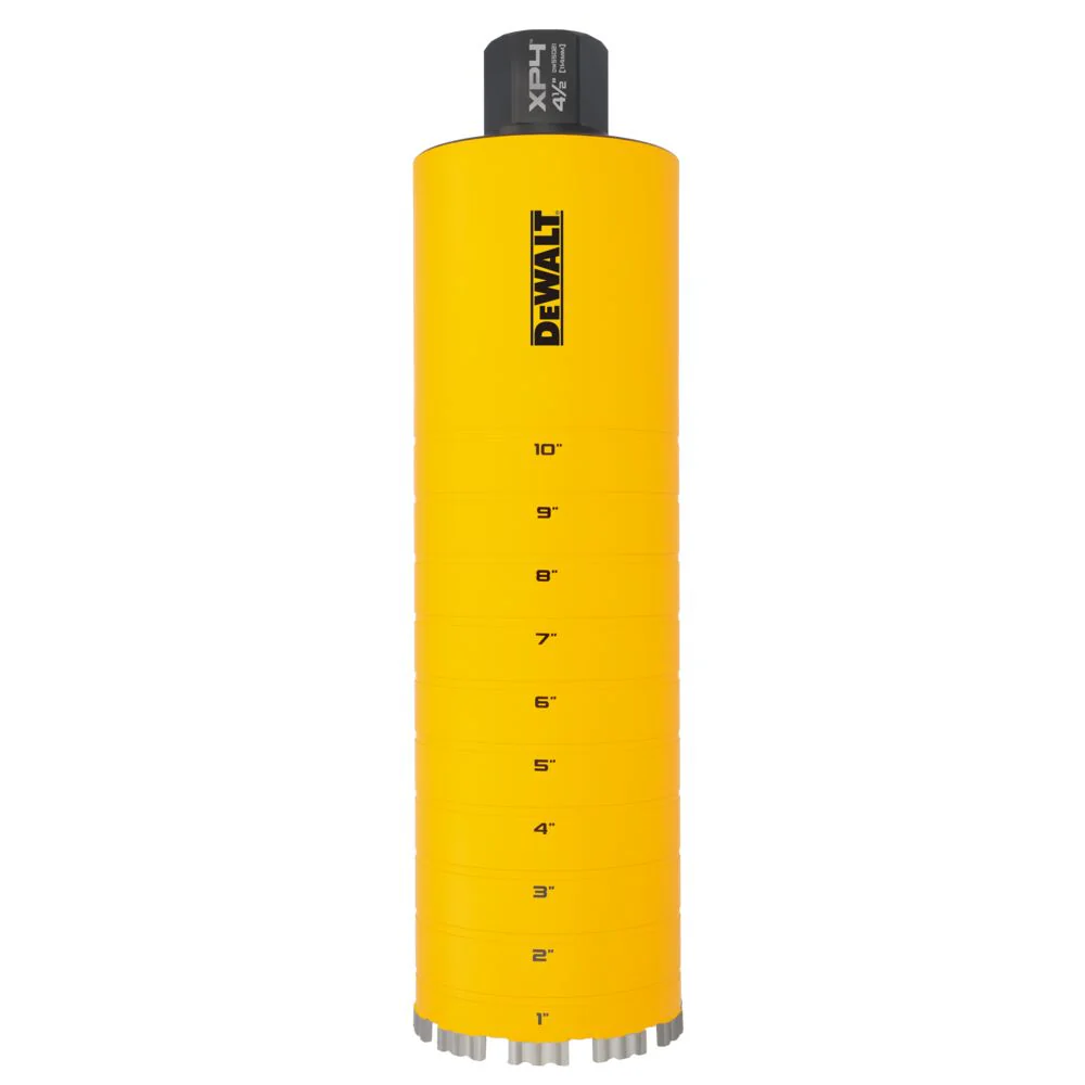 DeWALT DW55021 4-1/2 X 15 Cordless Diamond Core Bit w/ Recessed Grooves