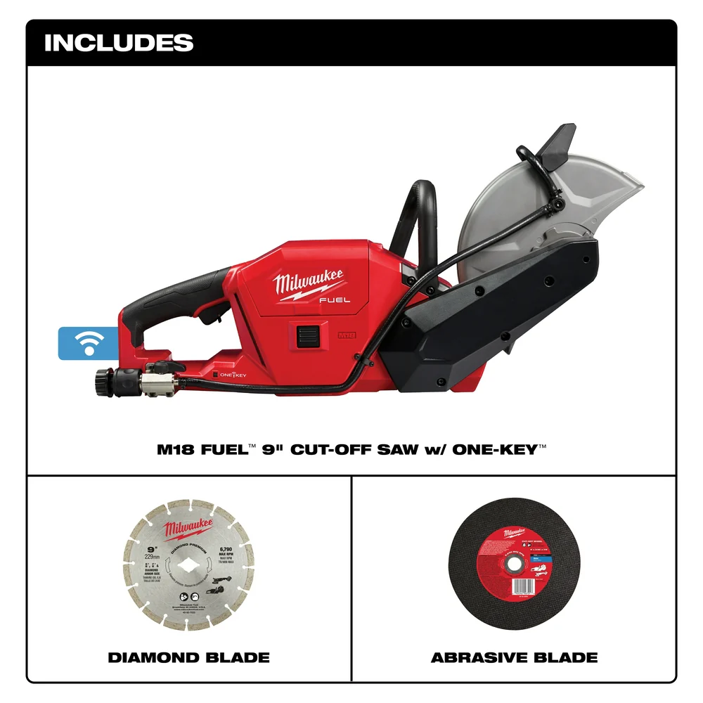 Milwaukee 2786-20 M18 FUEL 18V 9 Inch Cut-Off Saw w/ ONE-KEY - Bare Tool