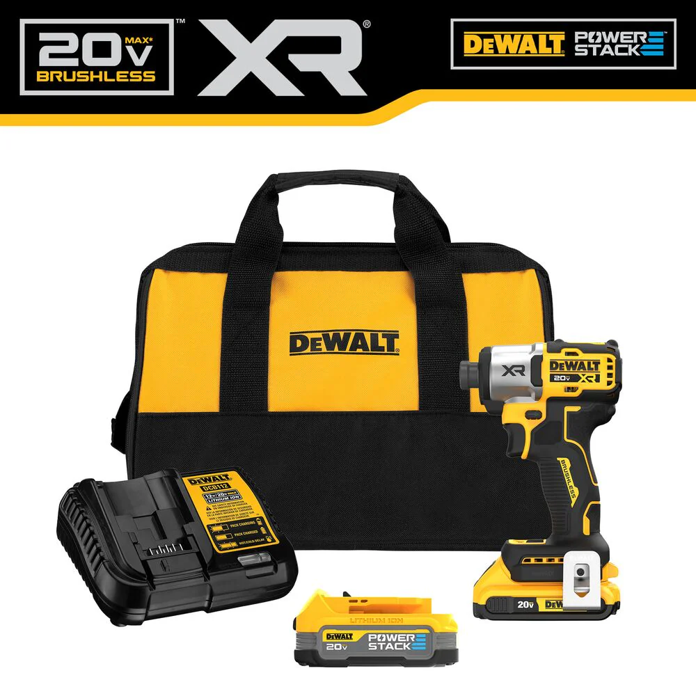DeWALT DCF845D1E1 20V MAX XR 1/4 Impact Driver w/ POWERSTACK Kit