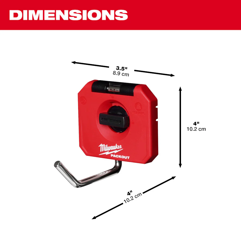Milwaukee 48-22-8328 PACKOUT 4 Single Straight Wall Mounted Hook