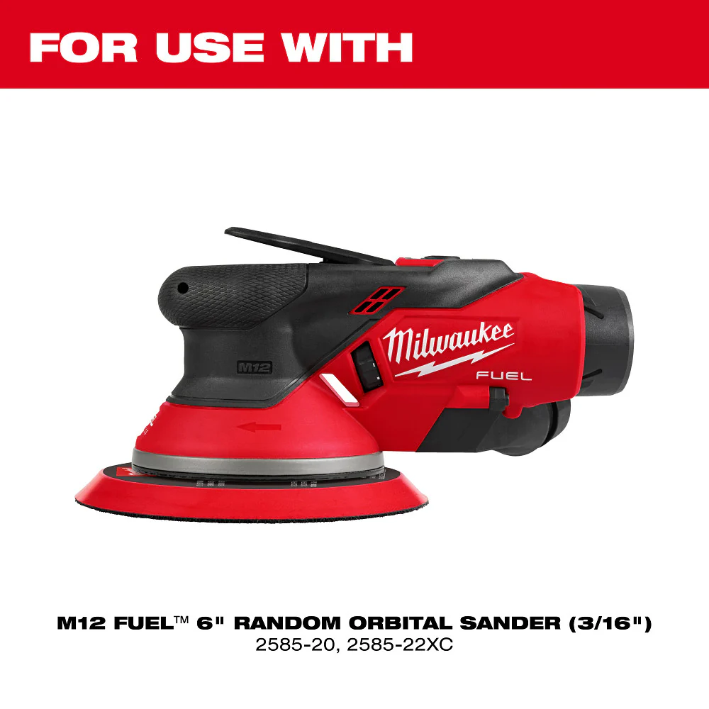 Milwaukee 49-36-2584 6 Hook and Loop Sander Backing Pad - Firm