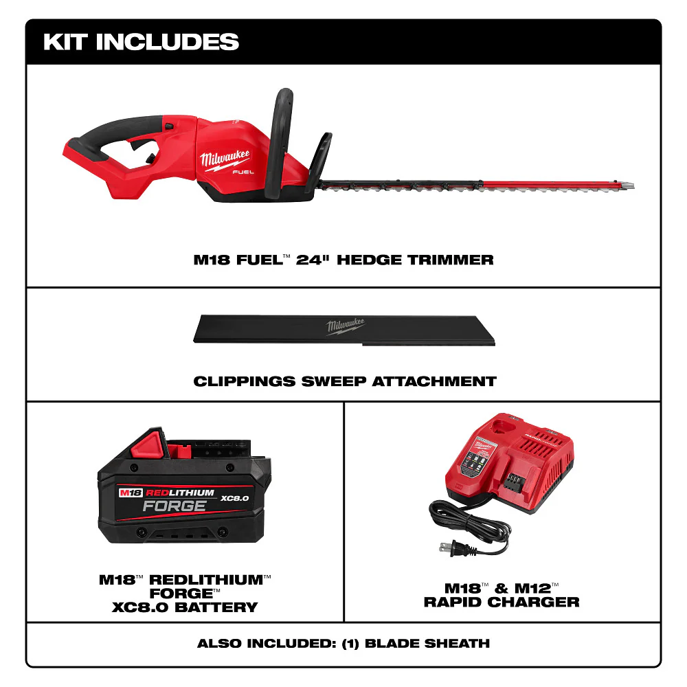 Milwaukee 3033-21 M18 FUEL 24 Cordless Lithium-Ion Hedge Trimmer Kit