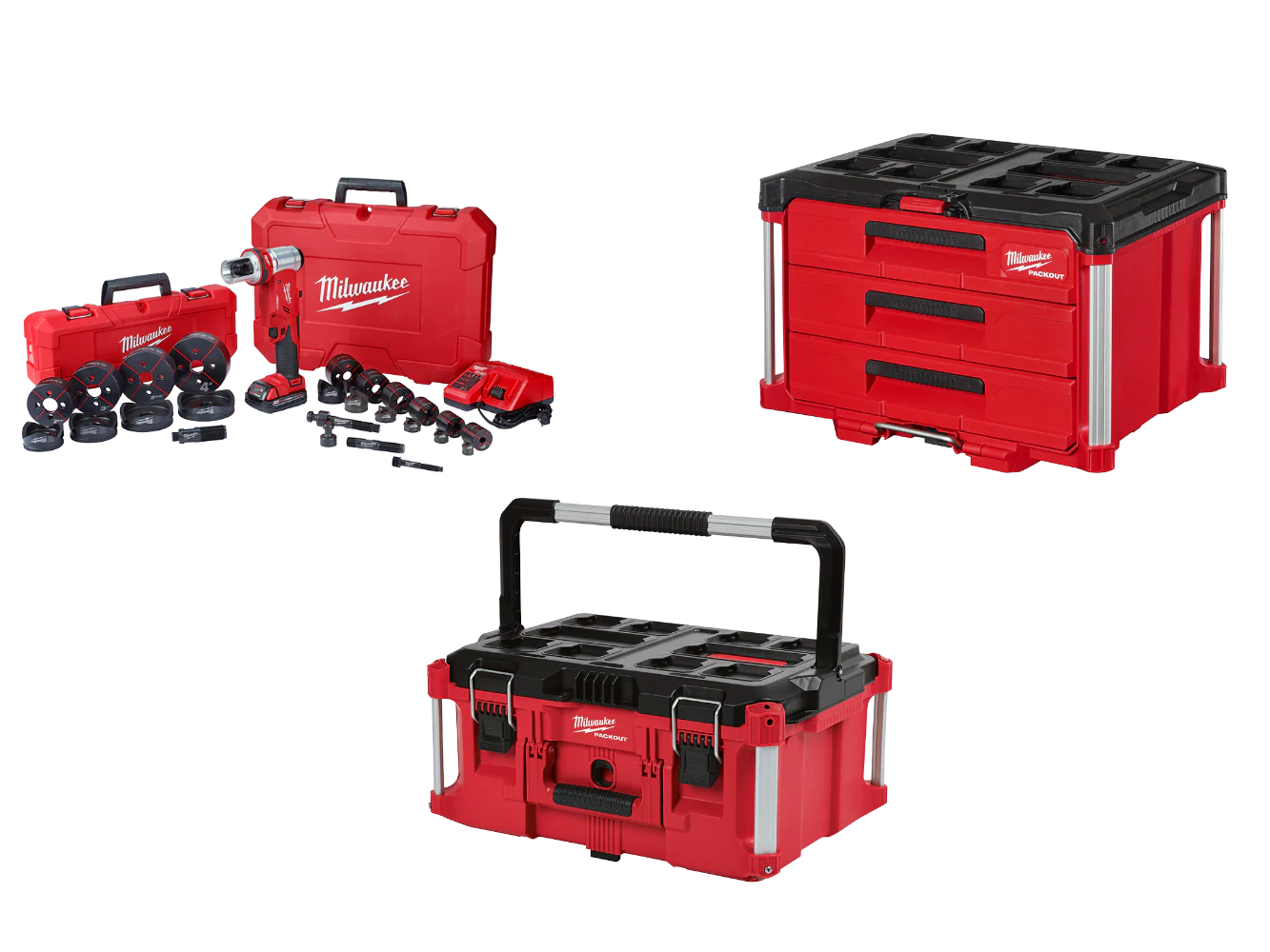 Milwaukee 2677-23PO M18 FORCE 18V LOGIC 6T Knockout Tool 1/2 - 4 Kit w/Packout