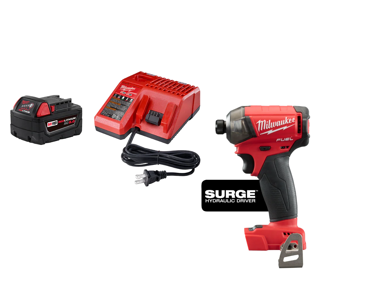 Milwaukee 48-59-1850SUR M18 18V REDLITHIUM XC5.0 Starter Kit w/ impact Driver