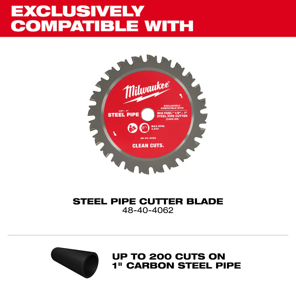 Milwaukee 3469-20 M18 FUEL 18V 1/2-1 Steel Pipe Cutter - Bare Tool