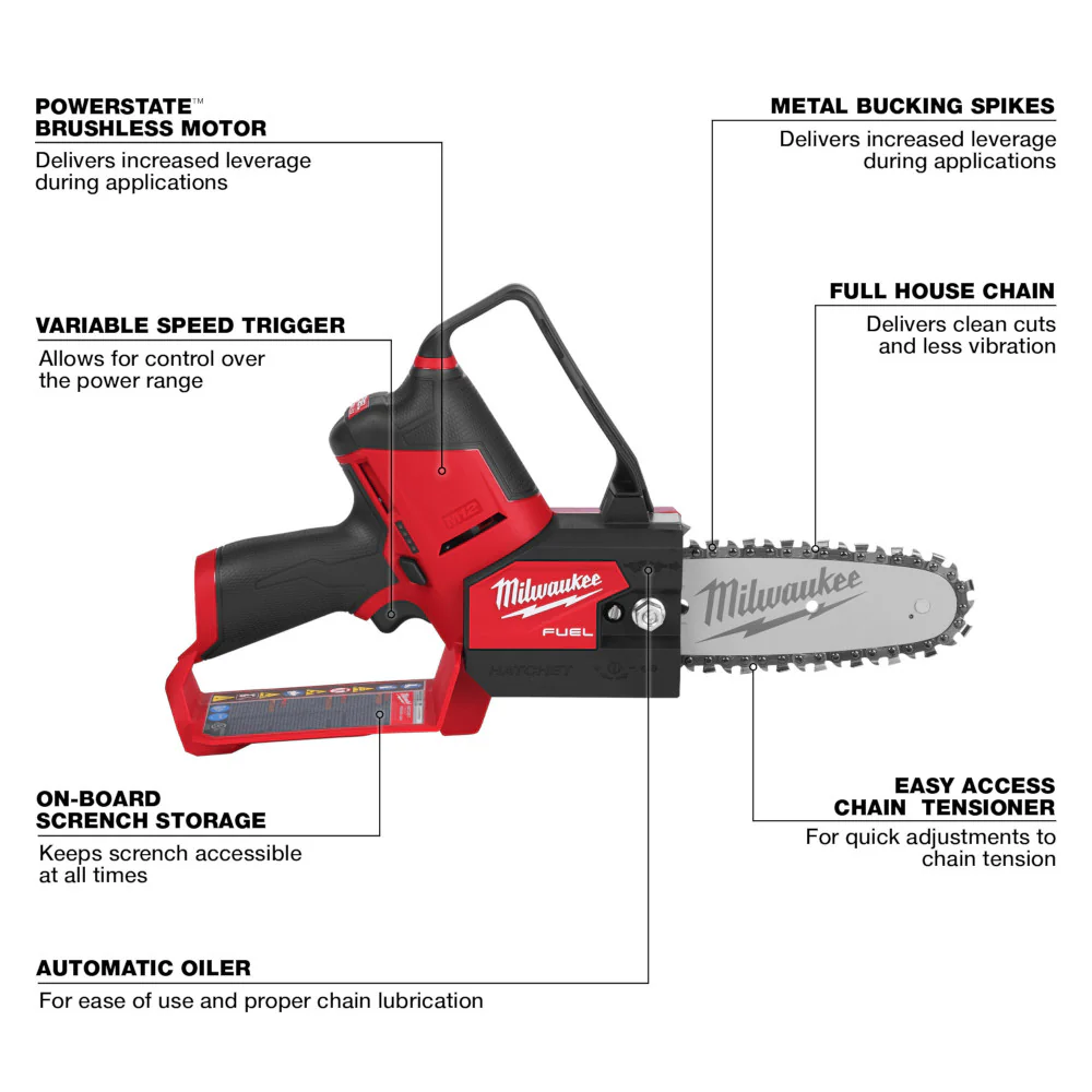 Milwaukee 2527-20 M12 FUEL 12V HATCHET 6 Cordless Pruning Saw - Bare Tool