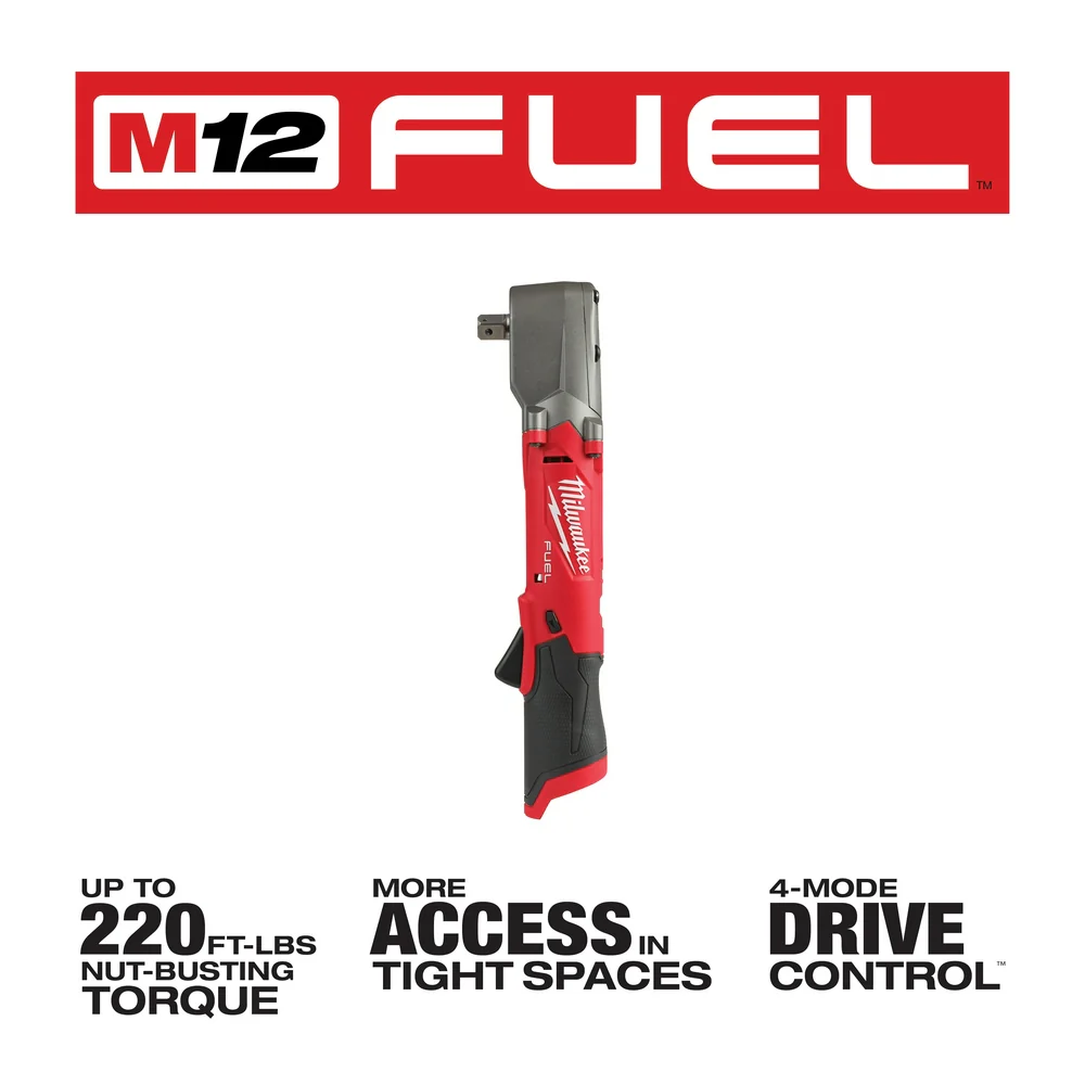 Milwaukee 2565P-20 M12 FUEL 12V 1/2 Li-Ion Right Angle Impact Wrench-Bare Tool