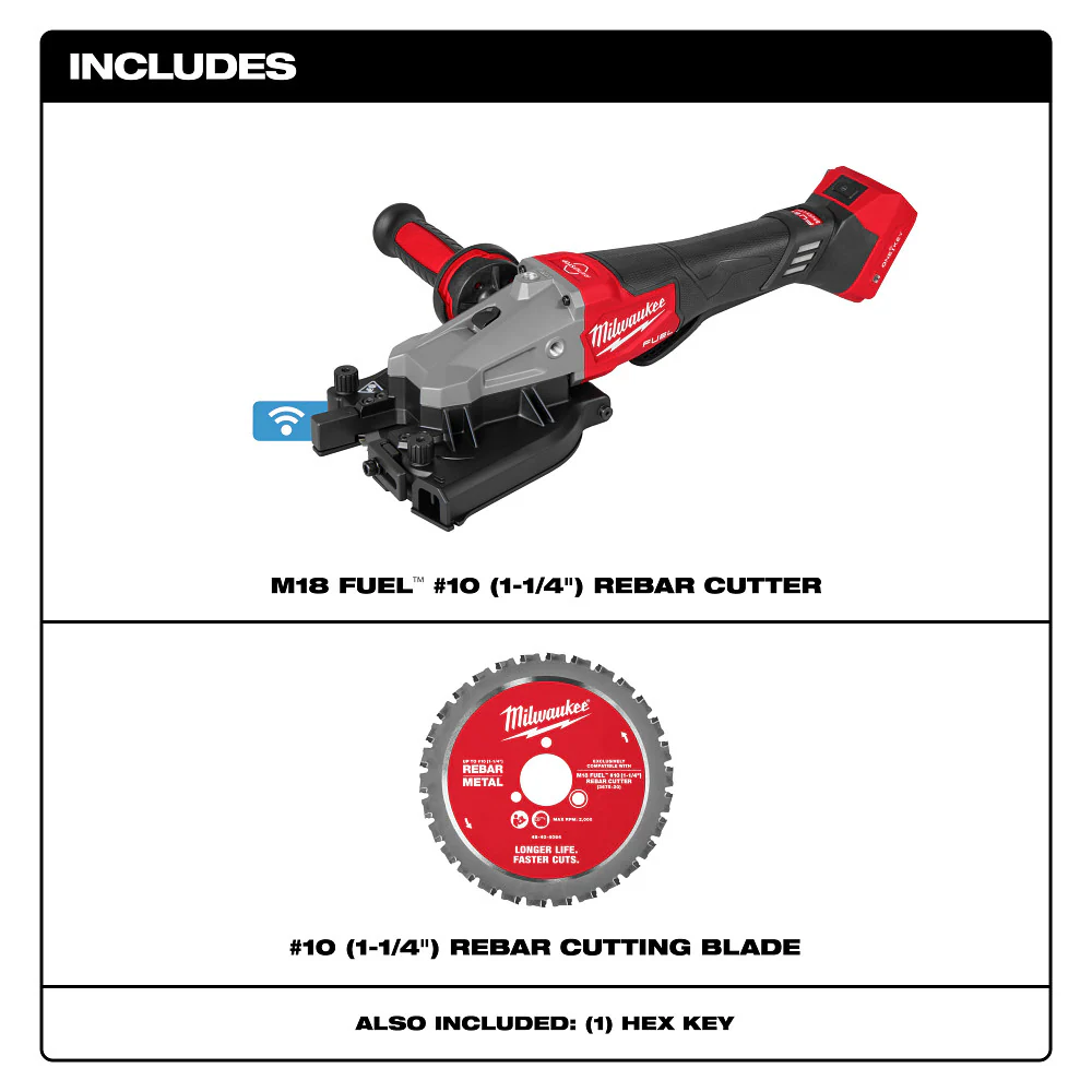 Milwaukee 3675-20 M18 FUEL 18V #10 1-1/4 Cordless Rebar Cutter - Bare Tool