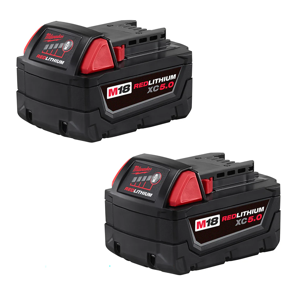 Milwaukee 2953-20BT5 M18 Impact Driver w/XC5.0 Extended Capacity Battery - 2 PK
