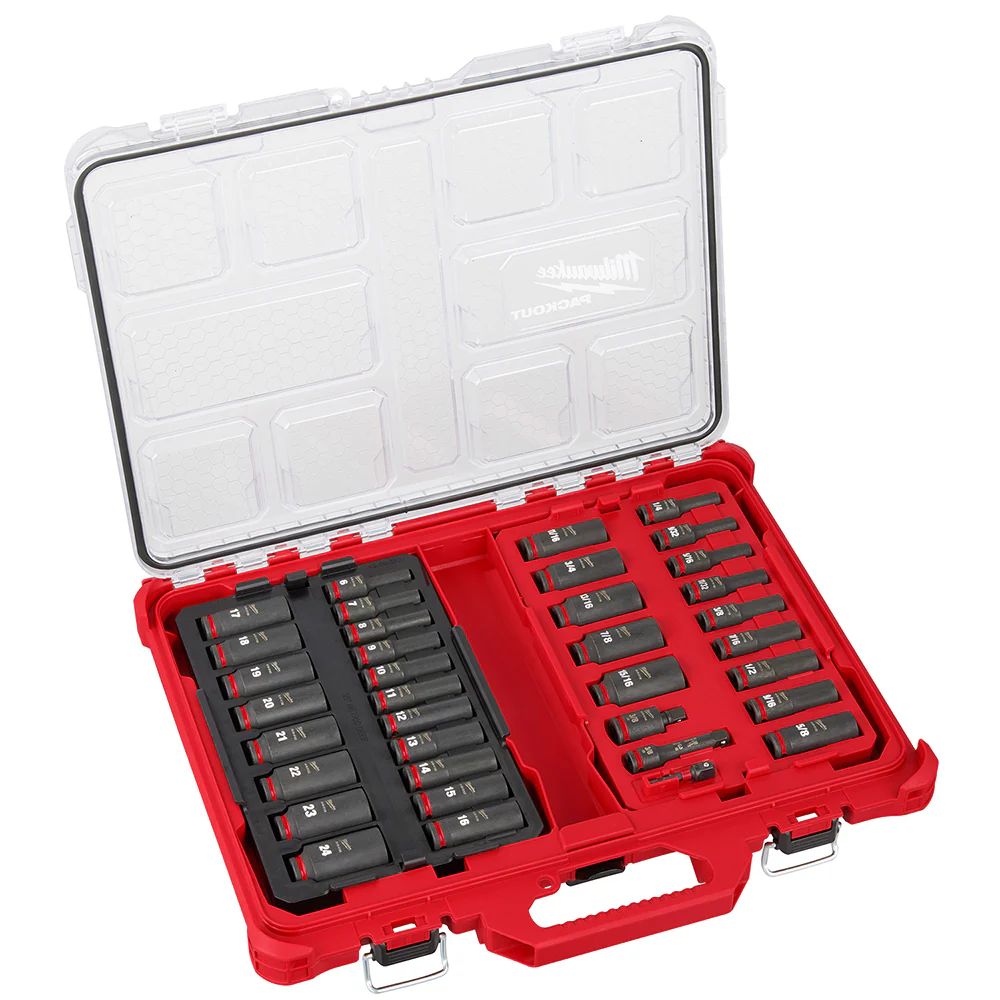 Milwaukee 49-66-6805 SHOCKWAVE 3/8 Impact Duty Socket PACKOUT Set - 36 PC