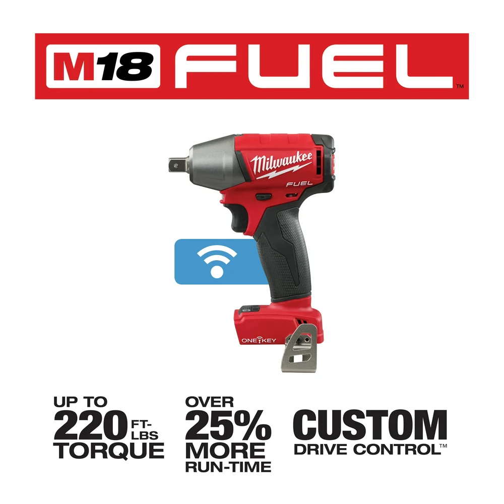 Milwaukee 2759-80 M18 FUEL 18V 1/2 Compact Impact Wrench Kit - Bare Tool -Recon
