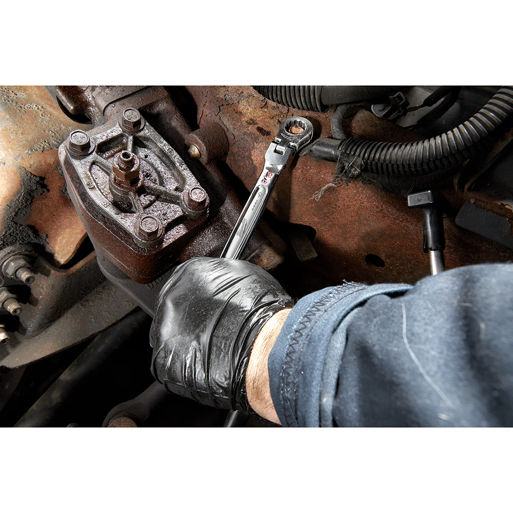 Milwaukee 48-22-9413 Flex Head Ratcheting SAE Combination Wrench Set - 15 PC