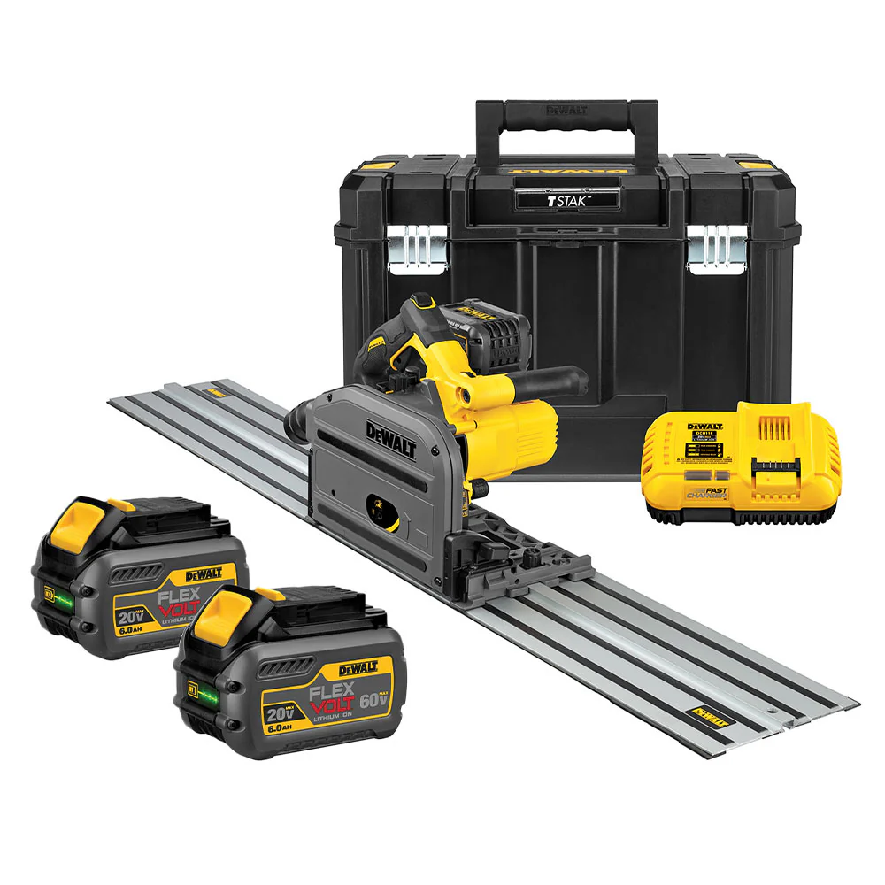 DeWALT DCS520ST1-KIT 60V 6-1/2  Track Saw Kit w/ Track FLEXVOLT 6Ah Battery 2PK