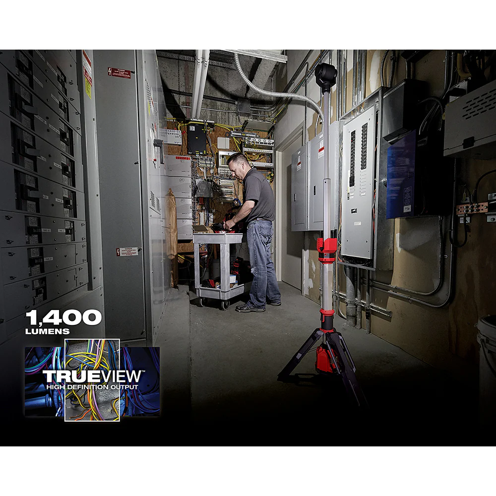 Milwaukee 2132-20 M12 12V 1.400-Lumen Dual Power Tower Light - Bare Tool